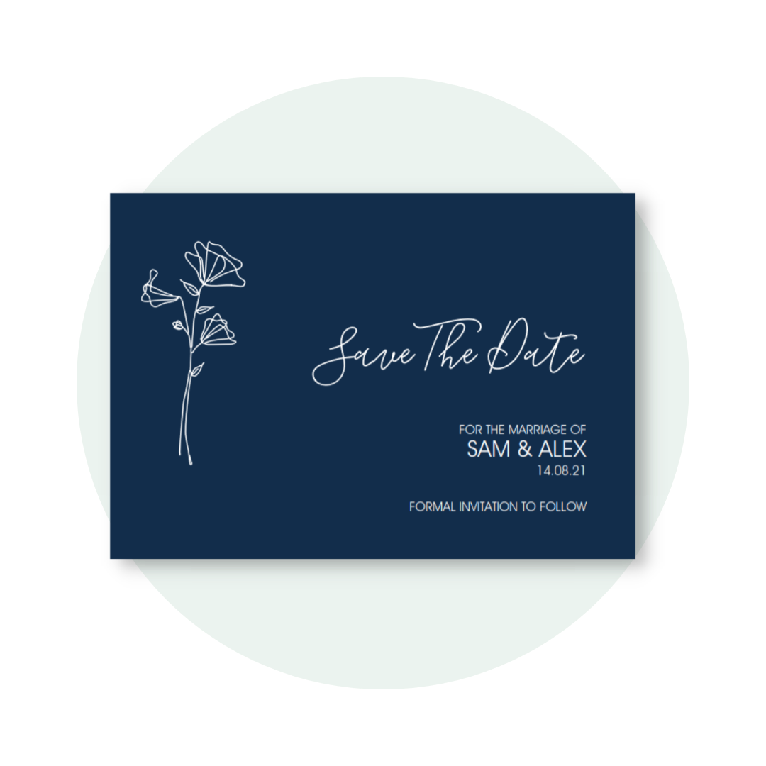 Naomi Save the Date in Blue